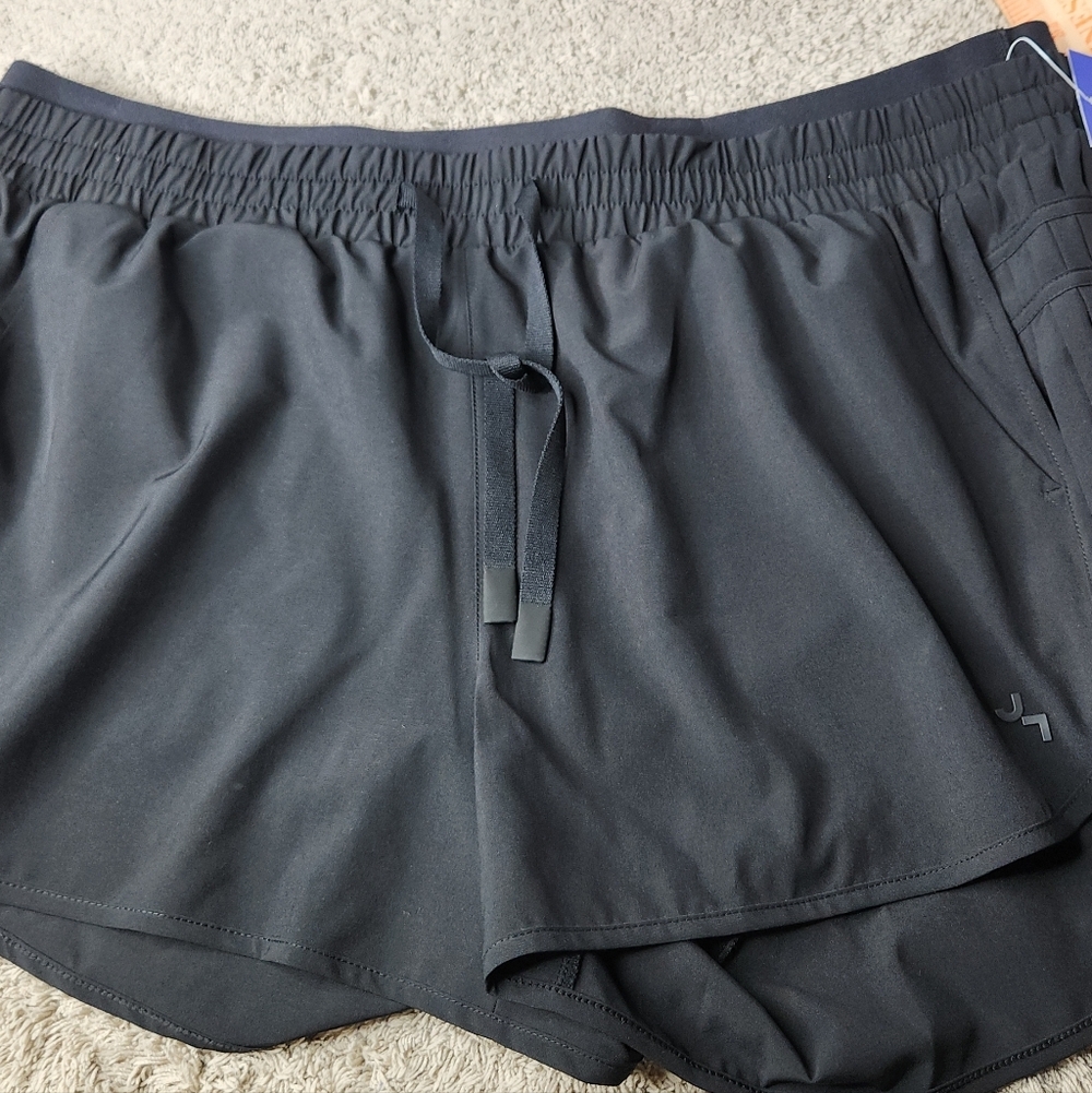 Women's High-Rise Pleated Side Shorts 2.5" - JoyLab Black XXL - Picture 4 of 12